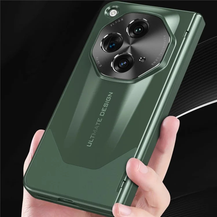 For OnePlus Open Case Tempered Glass Film Hinge Protection PC Cover with Stylus / Stylus Slot