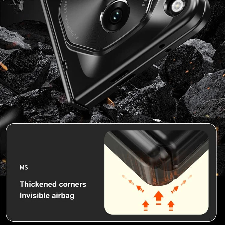 For OnePlus Open Case Tempered Glass Film Hinge Protection PC Cover with Stylus / Stylus Slot