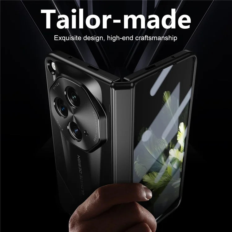 For OnePlus Open Phone Case Tempered Glass Film Hinge Protection Hard PC Cover