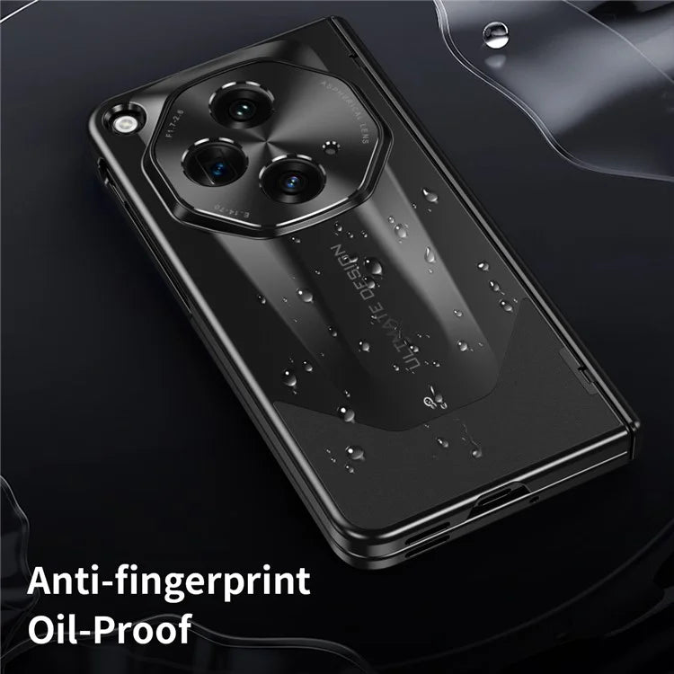 For OnePlus Open Phone Case Tempered Glass Film Hinge Protection Hard PC Cover