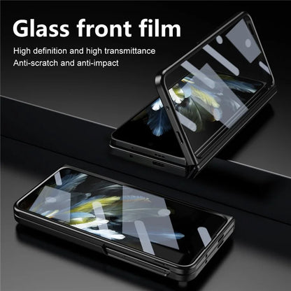 For OnePlus Open Phone Case Tempered Glass Film Hinge Protection Hard PC Cover
