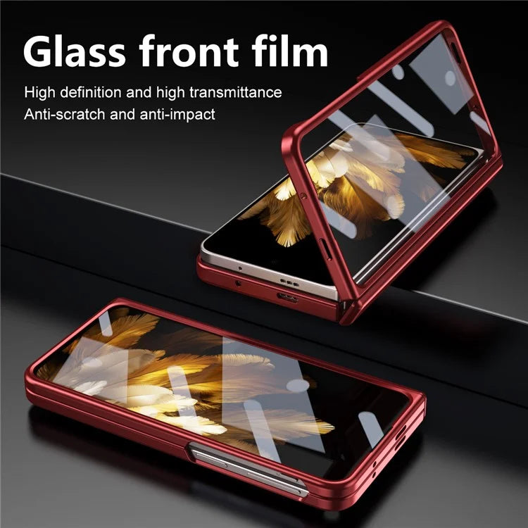 For OnePlus Open Phone Case Tempered Glass Film Hinge Protection Hard PC Cover