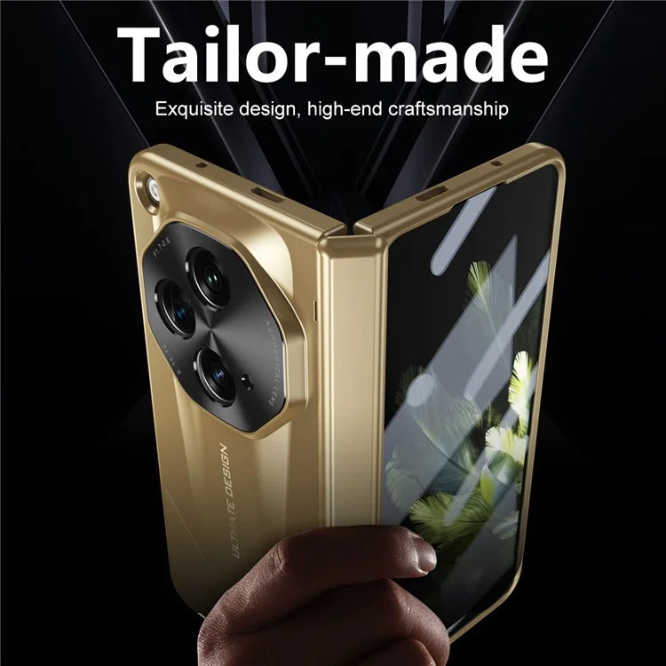 For OnePlus Open Phone Case Tempered Glass Film Hinge Protection Hard PC Cover