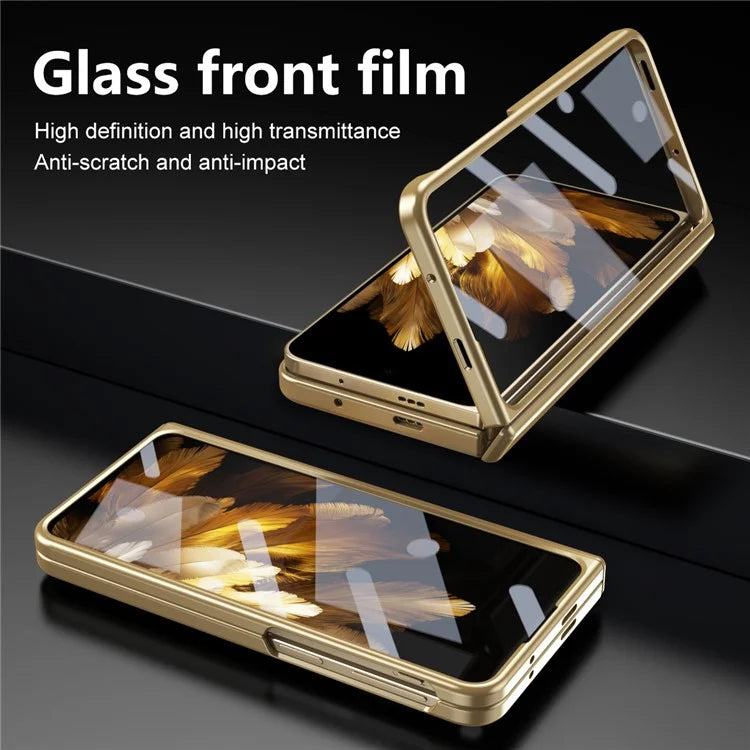 For OnePlus Open Phone Case Tempered Glass Film Hinge Protection Hard PC Cover