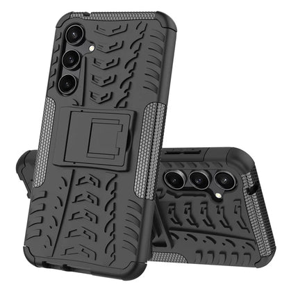 For Samsung Galaxy S23 FE Case Cool Tyre Pattern PC+TPU Kickstand Cover