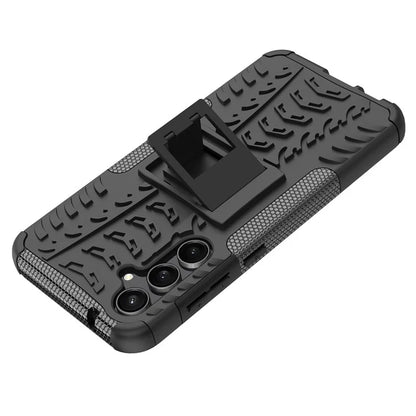 For Samsung Galaxy S23 FE Case Cool Tyre Pattern PC+TPU Kickstand Cover