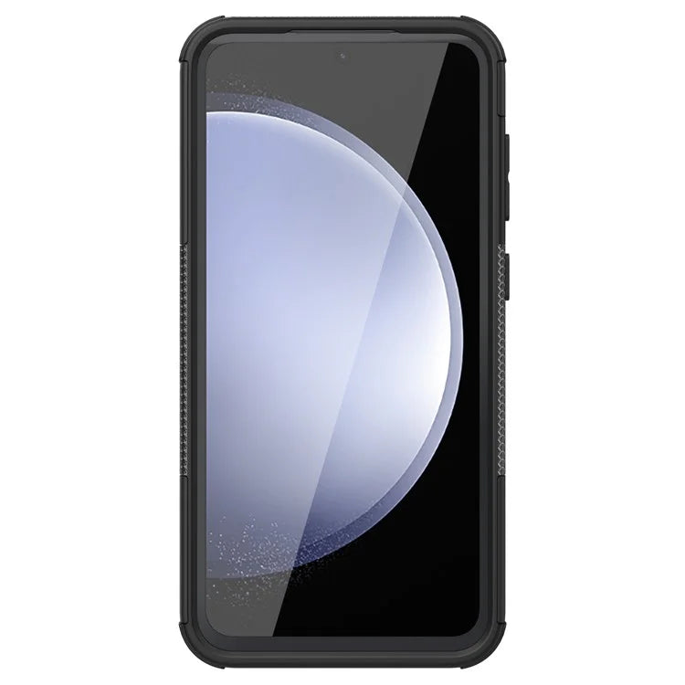 For Samsung Galaxy S23 FE Case Cool Tyre Pattern PC+TPU Kickstand Cover