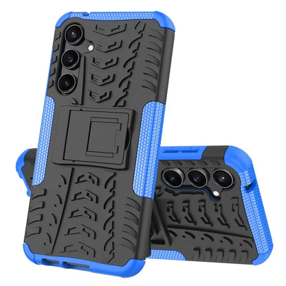 For Samsung Galaxy S23 FE Case Cool Tyre Pattern PC+TPU Kickstand Cover