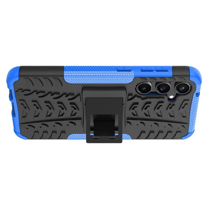 For Samsung Galaxy S23 FE Case Cool Tyre Pattern PC+TPU Kickstand Cover