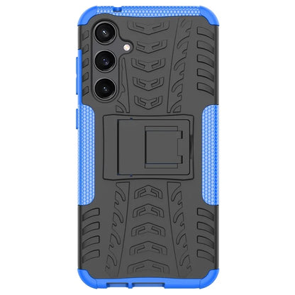 For Samsung Galaxy S23 FE Case Cool Tyre Pattern PC+TPU Kickstand Cover