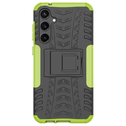 For Samsung Galaxy S23 FE Case Cool Tyre Pattern PC+TPU Kickstand Cover