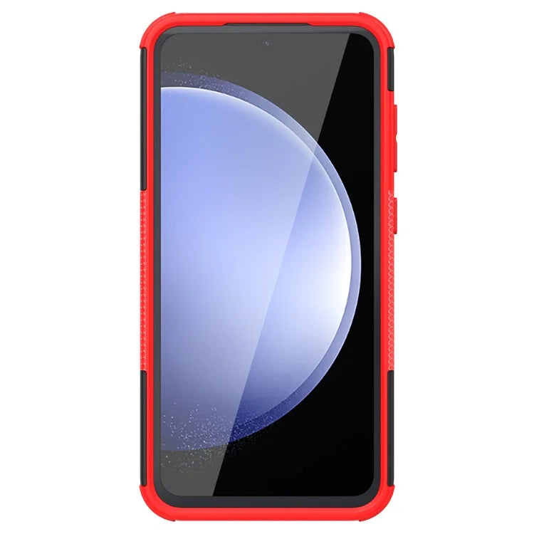For Samsung Galaxy S23 FE Case Cool Tyre Pattern PC+TPU Kickstand Cover