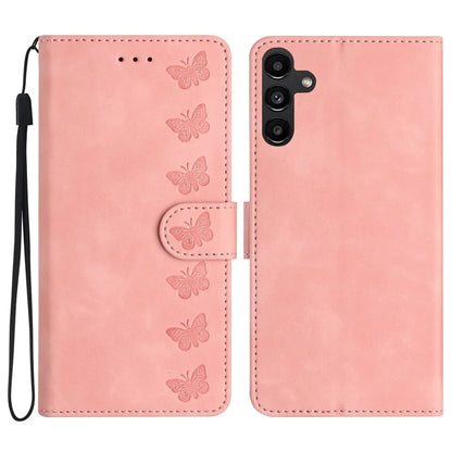 For Samsung Galaxy A15 5G Case Imprinted Butterfly Wallet PU Leather Phone Stand Cover