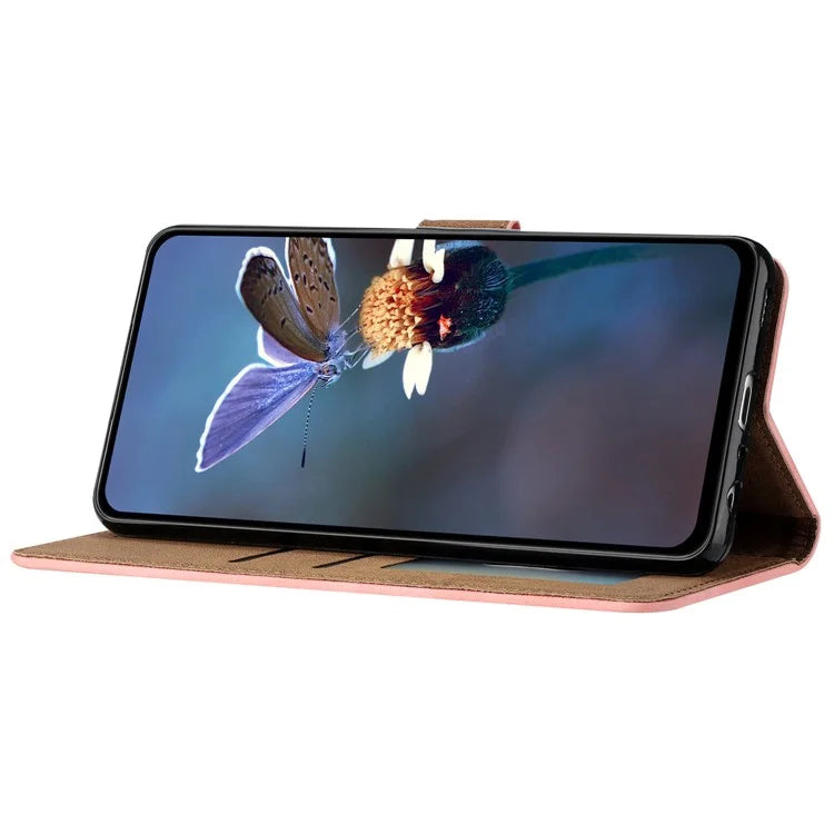 For Samsung Galaxy A15 5G Case Imprinted Butterfly Wallet PU Leather Phone Stand Cover