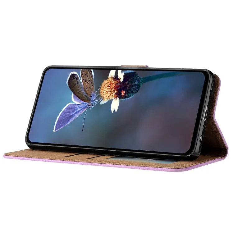 For Samsung Galaxy A15 5G Case Imprinted Butterfly Wallet PU Leather Phone Stand Cover