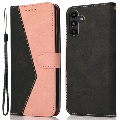For Samsung Galaxy A05s 4G Case Color Splicing PU Leather Phone Cover