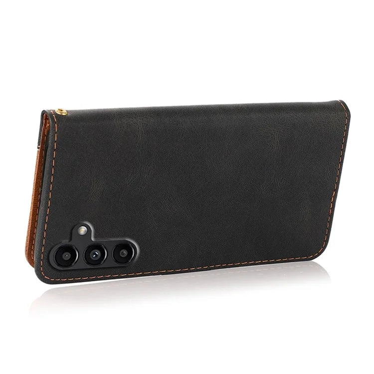 For Samsung Galaxy A05s 4G Case Color Splicing PU Leather Phone Cover