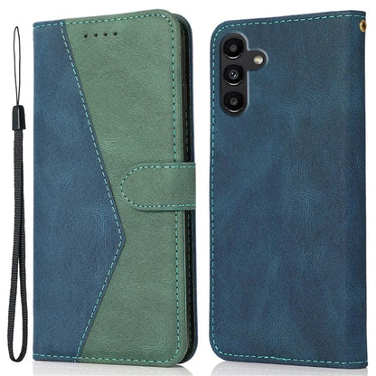 For Samsung Galaxy A05s 4G Case Color Splicing PU Leather Phone Cover