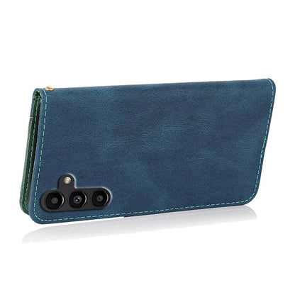 For Samsung Galaxy A05s 4G Case Color Splicing PU Leather Phone Cover