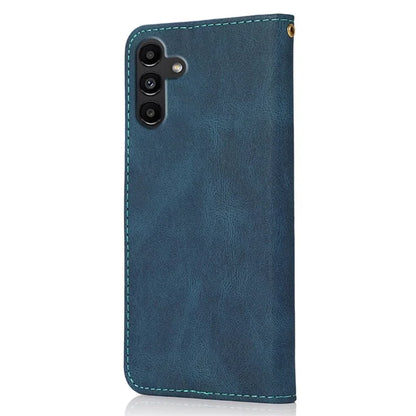 For Samsung Galaxy A05s 4G Case Color Splicing PU Leather Phone Cover