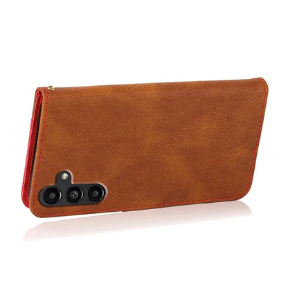 For Samsung Galaxy A05s 4G Case Color Splicing PU Leather Phone Cover