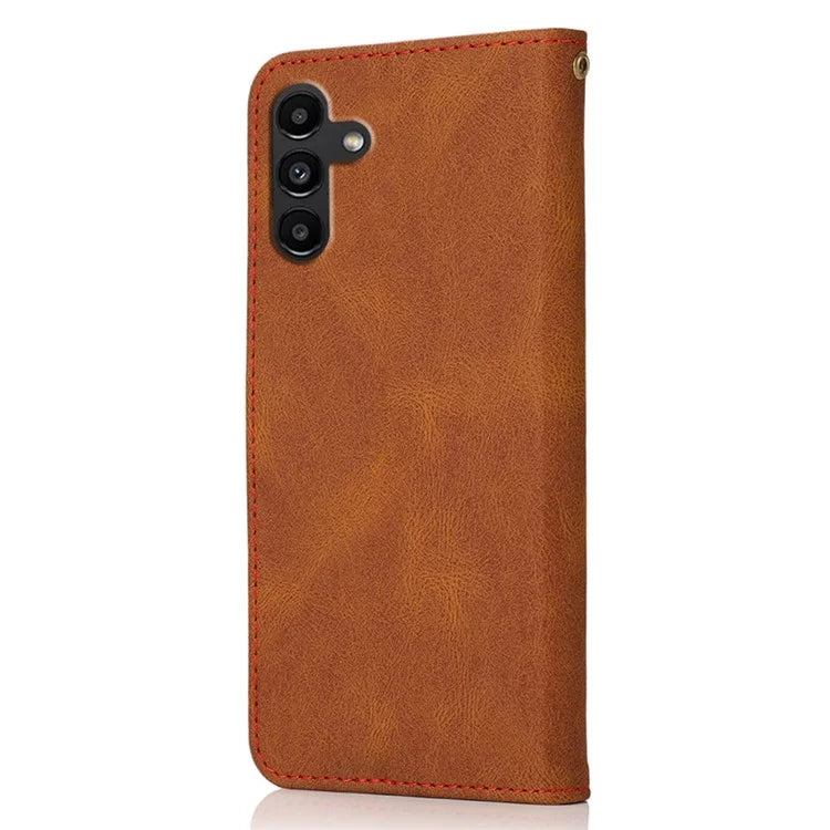 For Samsung Galaxy A05s 4G Case Color Splicing PU Leather Phone Cover