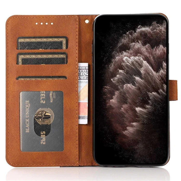 For Samsung Galaxy A05 4G Case Wallet PU Leather Color Splicing Phone Cover