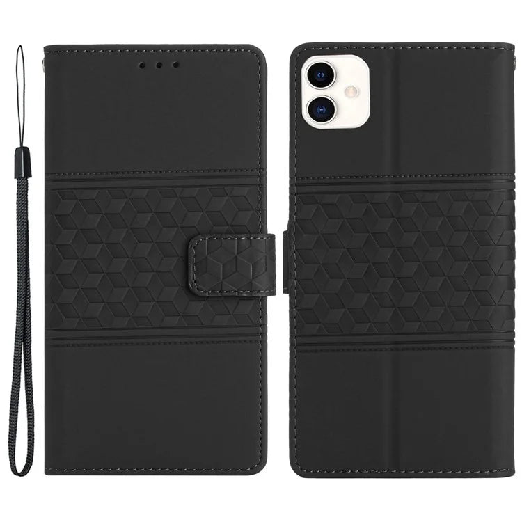 For Samsung Galaxy A05 4G Case Anti-fall Imprinted Rhombus Wallet Stand Phone Cover