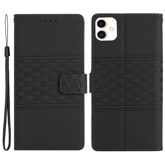 For Samsung Galaxy A05 4G Case Anti-fall Imprinted Rhombus Wallet Stand Phone Cover