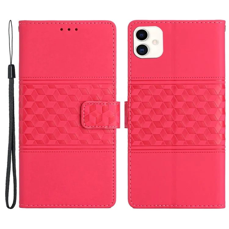 For Samsung Galaxy A05 4G Case Anti-fall Imprinted Rhombus Wallet Stand Phone Cover