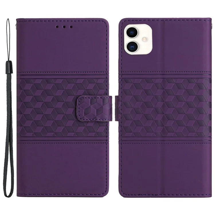For Samsung Galaxy A05 4G Case Anti-fall Imprinted Rhombus Wallet Stand Phone Cover