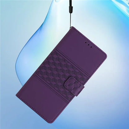 For Samsung Galaxy A05 4G Case Anti-fall Imprinted Rhombus Wallet Stand Phone Cover