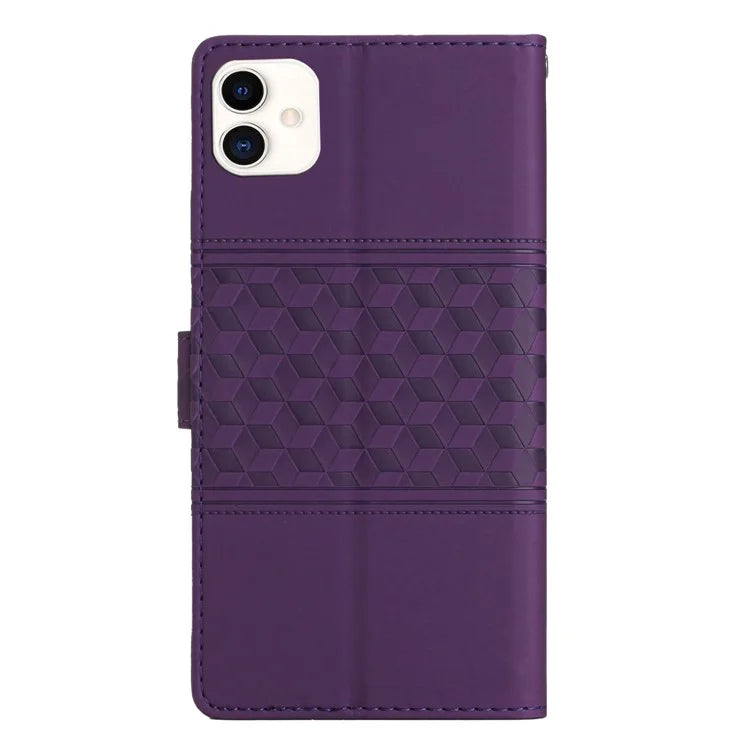 For Samsung Galaxy A05 4G Case Anti-fall Imprinted Rhombus Wallet Stand Phone Cover