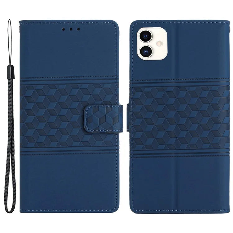 For Samsung Galaxy A05 4G Case Anti-fall Imprinted Rhombus Wallet Stand Phone Cover