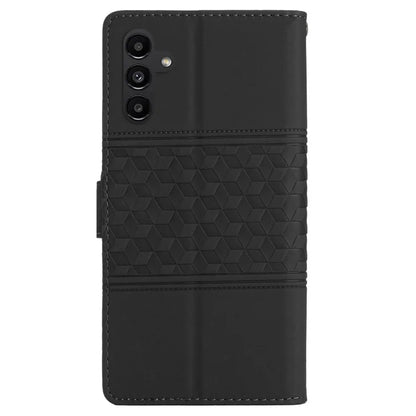 For Samsung Galaxy A05s 4G Case Anti-drop Imprinted Rhombus PU Leather Phone Stand Cover