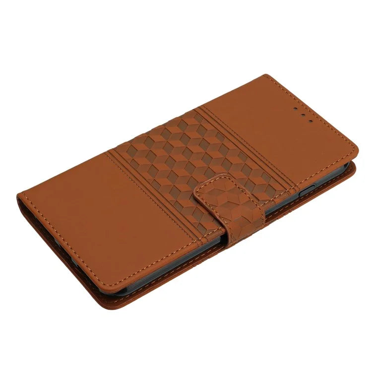 For Samsung Galaxy A05s 4G Case Anti-drop Imprinted Rhombus PU Leather Phone Stand Cover