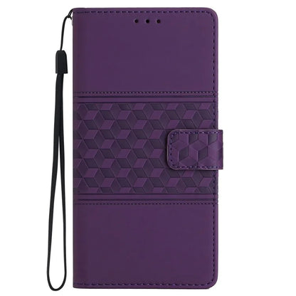 For Samsung Galaxy A05s 4G Case Anti-drop Imprinted Rhombus PU Leather Phone Stand Cover