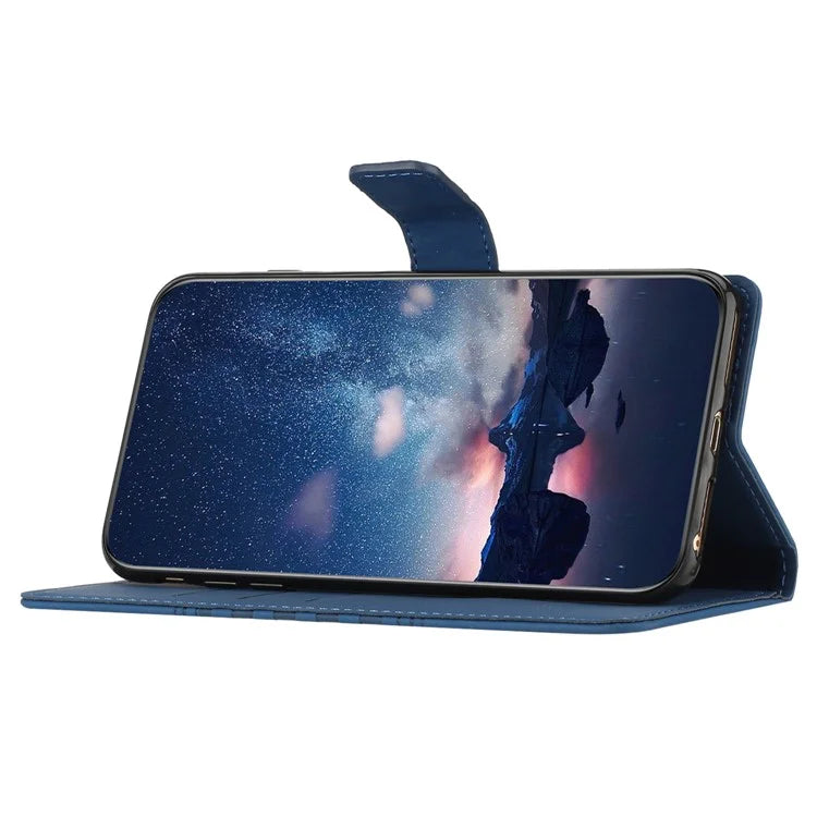 For Samsung Galaxy A05s 4G Case Anti-drop Imprinted Rhombus PU Leather Phone Stand Cover
