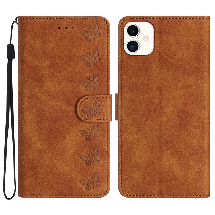 For Samsung Galaxy A05 4G Case Imprinted Butterfly PU Leather Smart Phone Wallet Cover