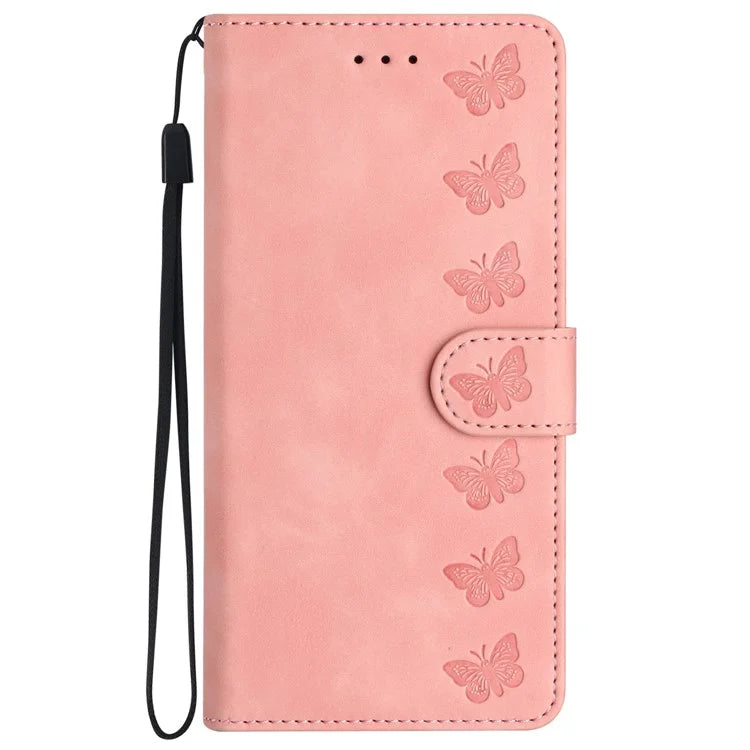 For Samsung Galaxy A05 4G Case Imprinted Butterfly PU Leather Smart Phone Wallet Cover