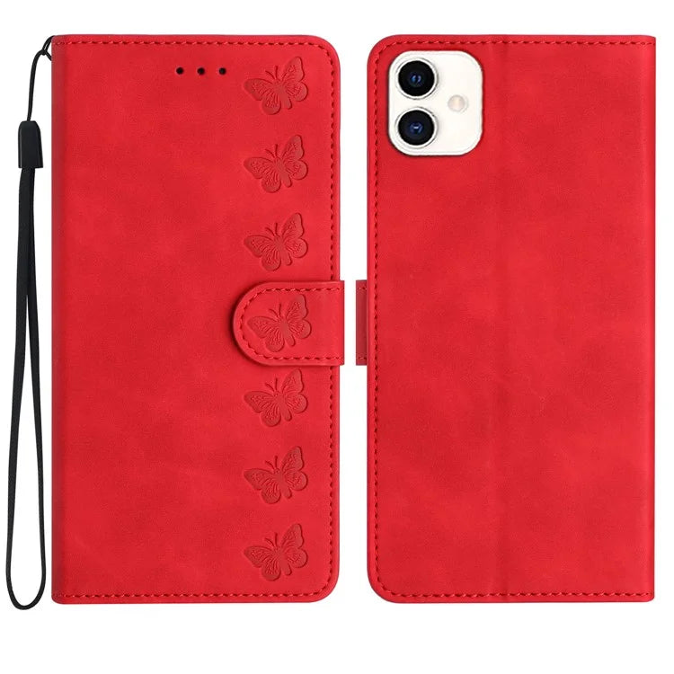 For Samsung Galaxy A05 4G Case Imprinted Butterfly PU Leather Smart Phone Wallet Cover
