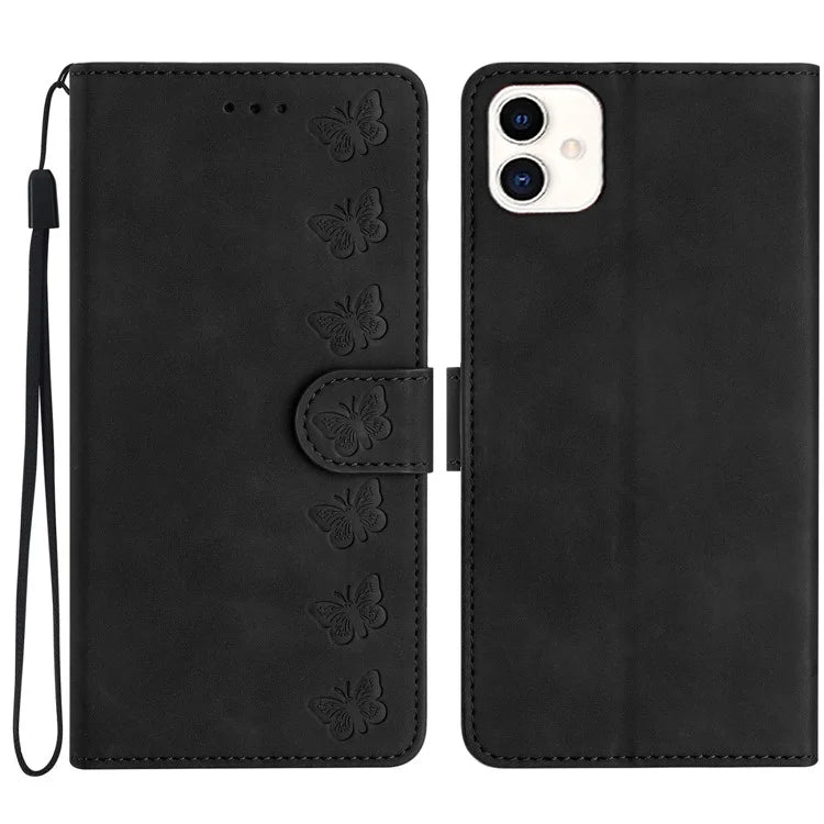 For Samsung Galaxy A05 4G Case Imprinted Butterfly PU Leather Smart Phone Wallet Cover