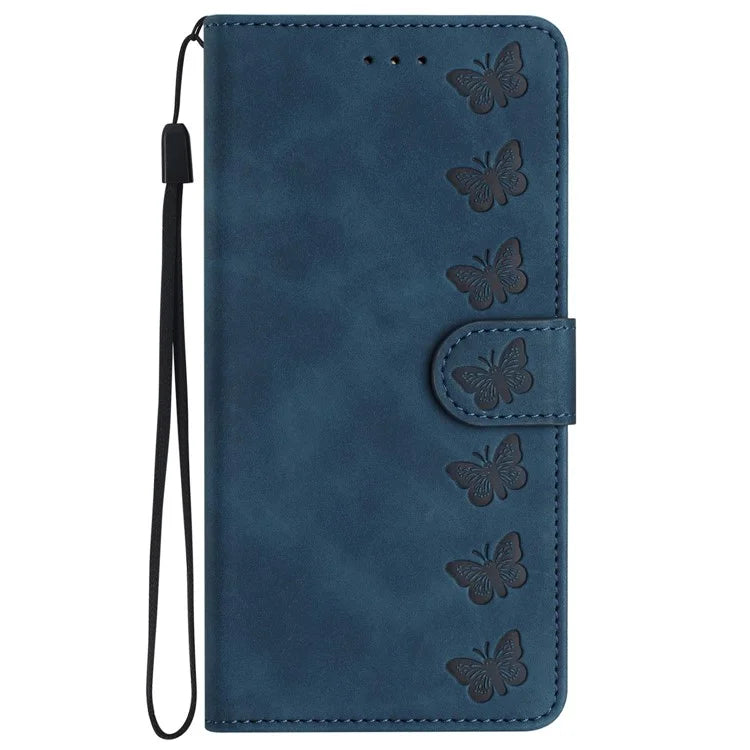 For Samsung Galaxy A05 4G Case Imprinted Butterfly PU Leather Smart Phone Wallet Cover