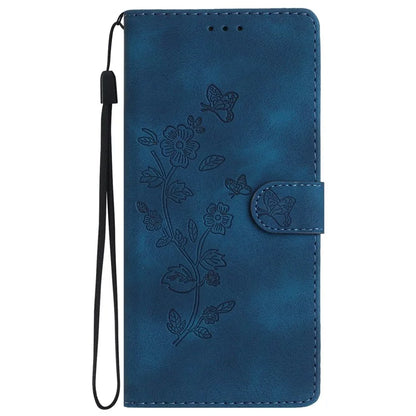 For Samsung Galaxy A05 4G Case Anti-drop Imprinted Flower Magnetic Leather Wallet Cell Phone Cover