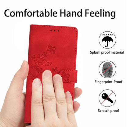 For Samsung Galaxy A05 4G Case Anti-drop Imprinted Flower Magnetic Leather Wallet Cell Phone Cover