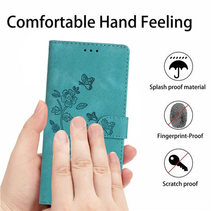 For Samsung Galaxy A05 4G Case Anti-drop Imprinted Flower Magnetic Leather Wallet Cell Phone Cover