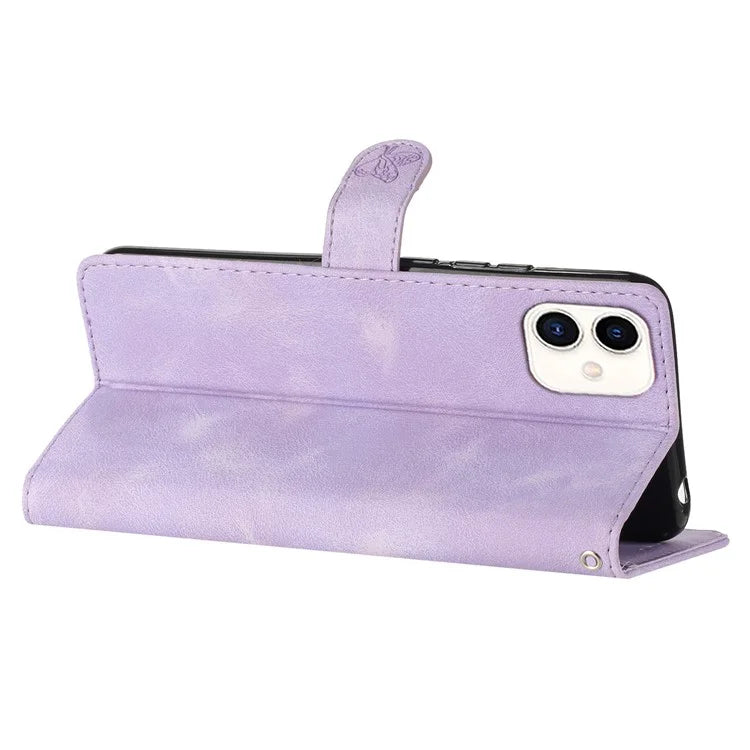 For Samsung Galaxy A05 4G Case Anti-drop Imprinted Flower Magnetic Leather Wallet Cell Phone Cover