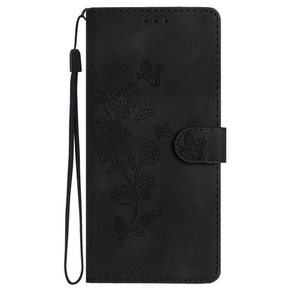 For Samsung Galaxy A05 4G Case Anti-drop Imprinted Flower Magnetic Leather Wallet Cell Phone Cover