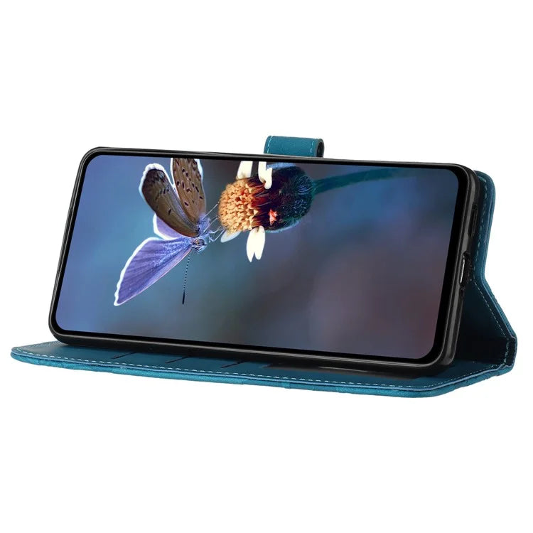 For Samsung Galaxy A05s 4G PU Leather Wallet Phone Cover Flowers Imprinted Flip Stand Phone Case