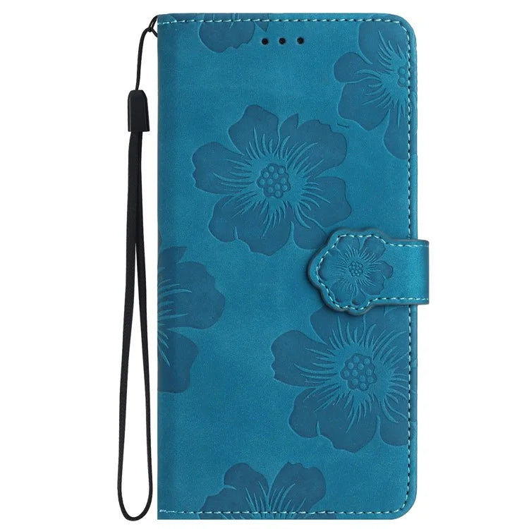 For Samsung Galaxy A05s 4G PU Leather Wallet Phone Cover Flowers Imprinted Flip Stand Phone Case